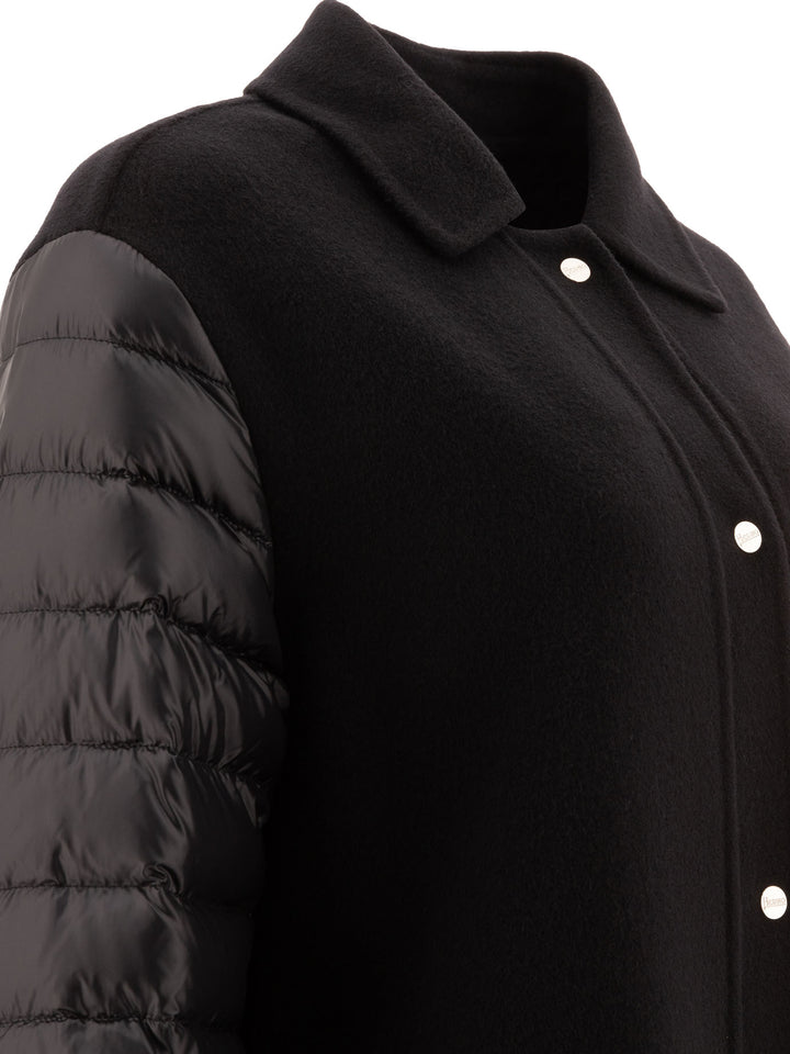 Herno Wool Down Coat Jackets and Coats - Black | 33e89b7c1ca2ad21e5750d97c120c7a3b4993c3c