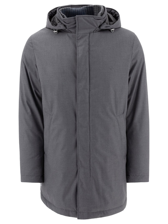 New Business Membranated Jackets And Coats Grey