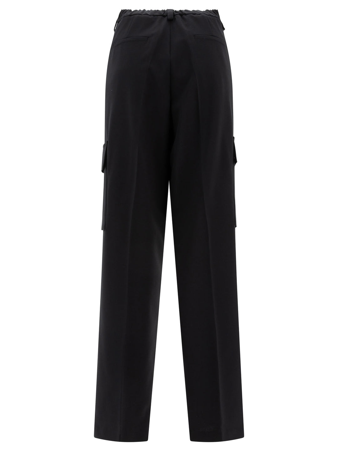 Herno Wool Blend Cargo Trousers - Black | bcab0e0b32ec11086686e4afd22b0d969c4e1afe