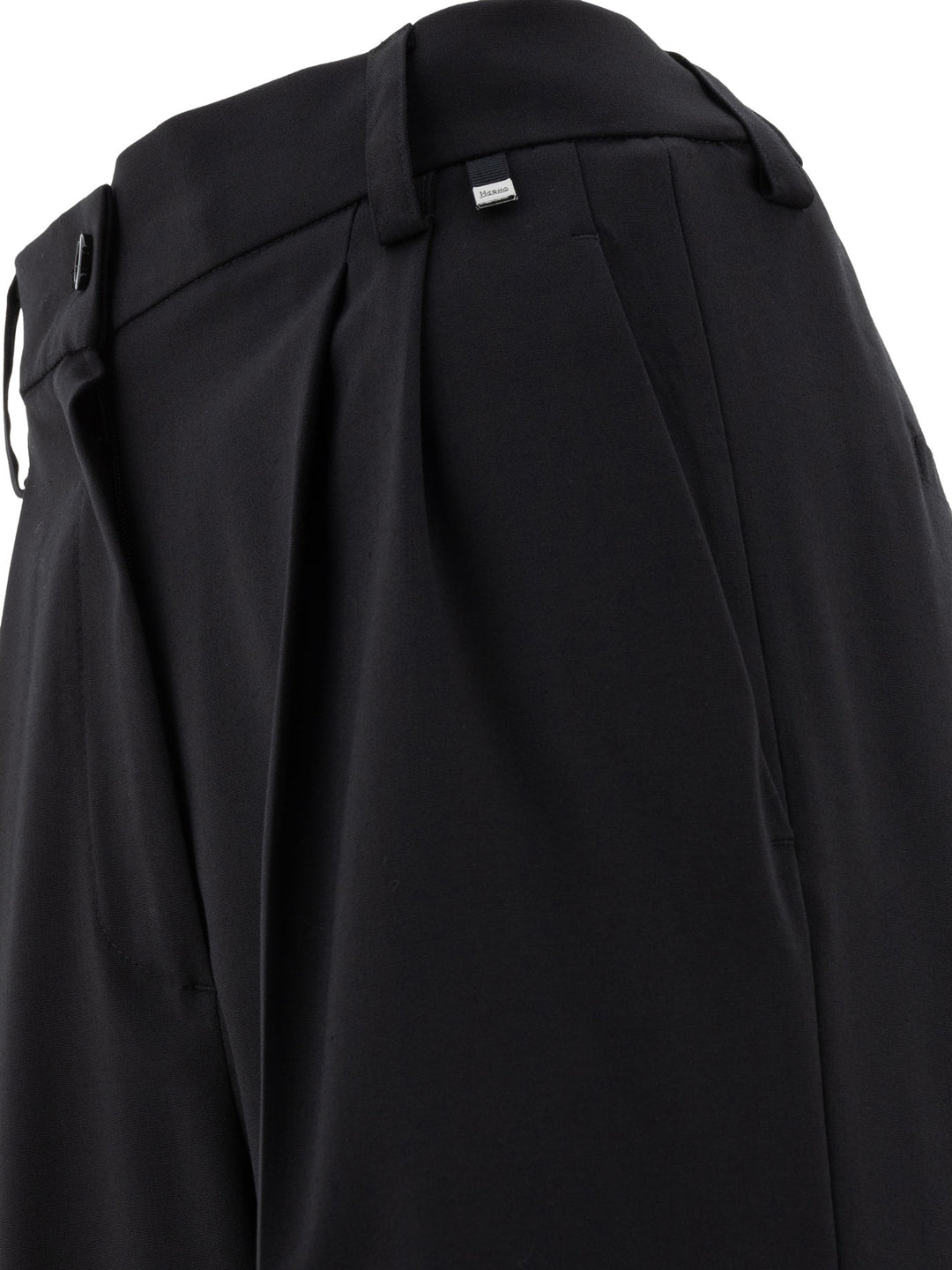 Herno Wool Blend Cargo Trousers - Black | b755489d8e16e18486444e58074d2d521fe6887f