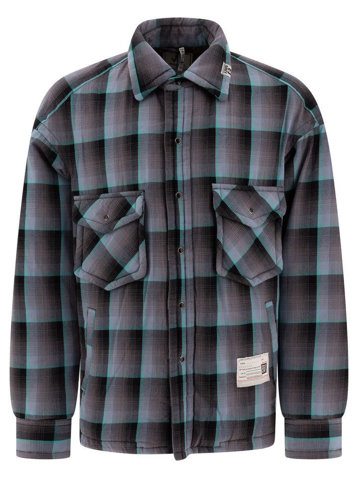 Maison Mihara Yasuhiro Padded Check Overshirt Jackets and Coats - Grey | 938ab633768ecdc7b33ca80b2a9323a0ca69b0d5