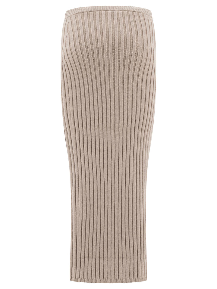 Max Mara Wool And Cashmere Knit Skirt Skirts - Beige | 18067cea7084bb1c22c838628f010ecd8110e799