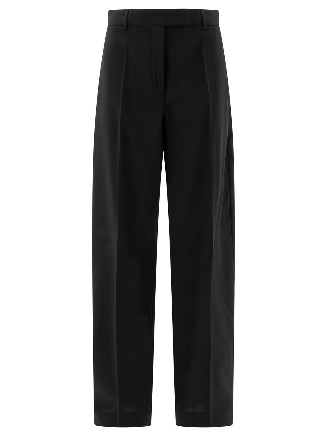 Max Mara Sportmax Oversize  In Stretch Wool Trousers - Black | 2b33ec2892aa36c48981ab3005bfbcb0a4ab93d6
