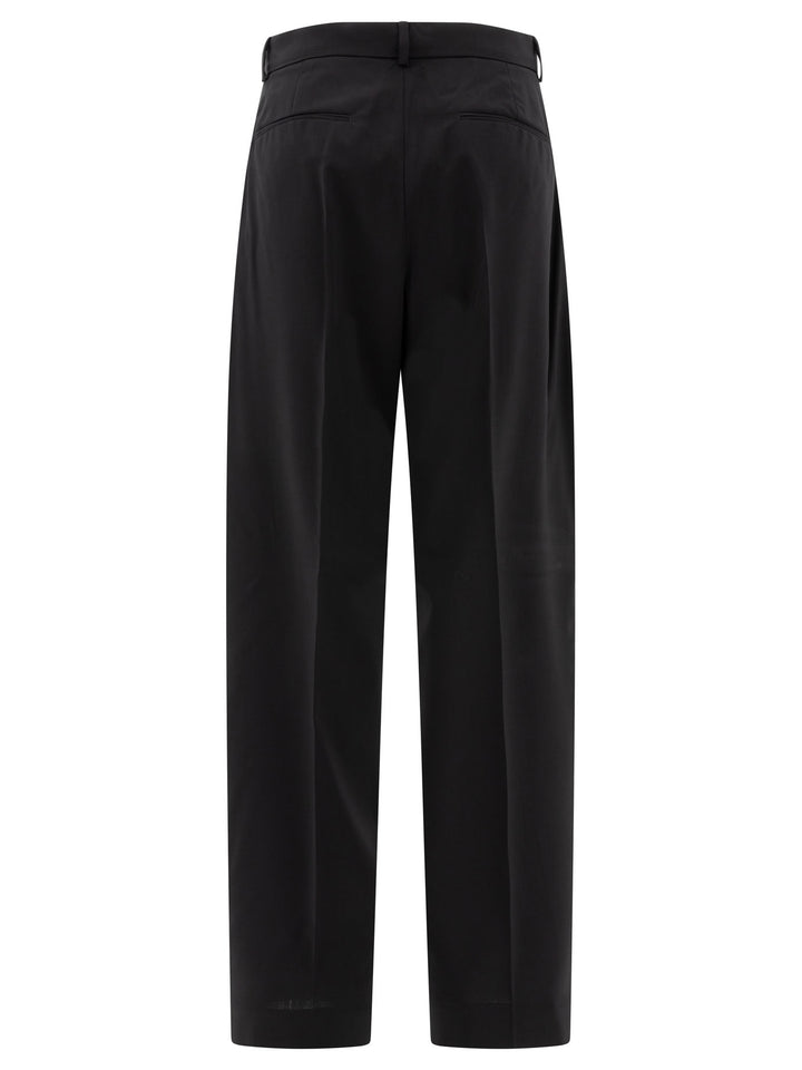 Max Mara Sportmax Oversize  In Stretch Wool Trousers - Black | d437a6b2c74ddc179b228e0d60cb493f915c70c1