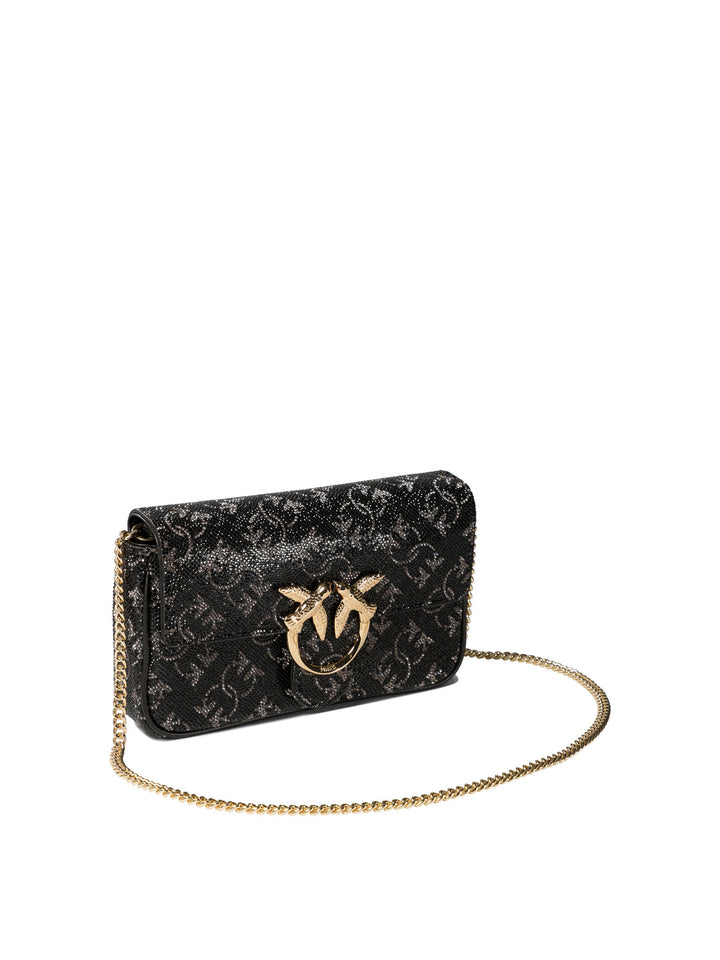 Pinko Love One Pocket Crossbody Bags - Black | 195cfae71686cad82189e9a3f7fc270725e5ecb8