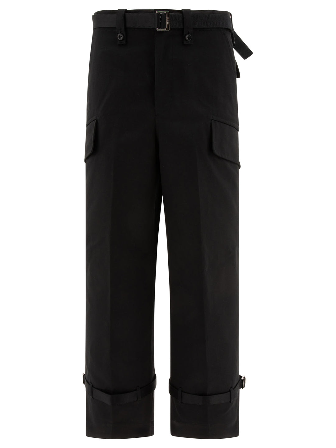 Sacai Belted Trousers - Black | 33b59f64a68ab349d6cc44a0c40e0384a645a204