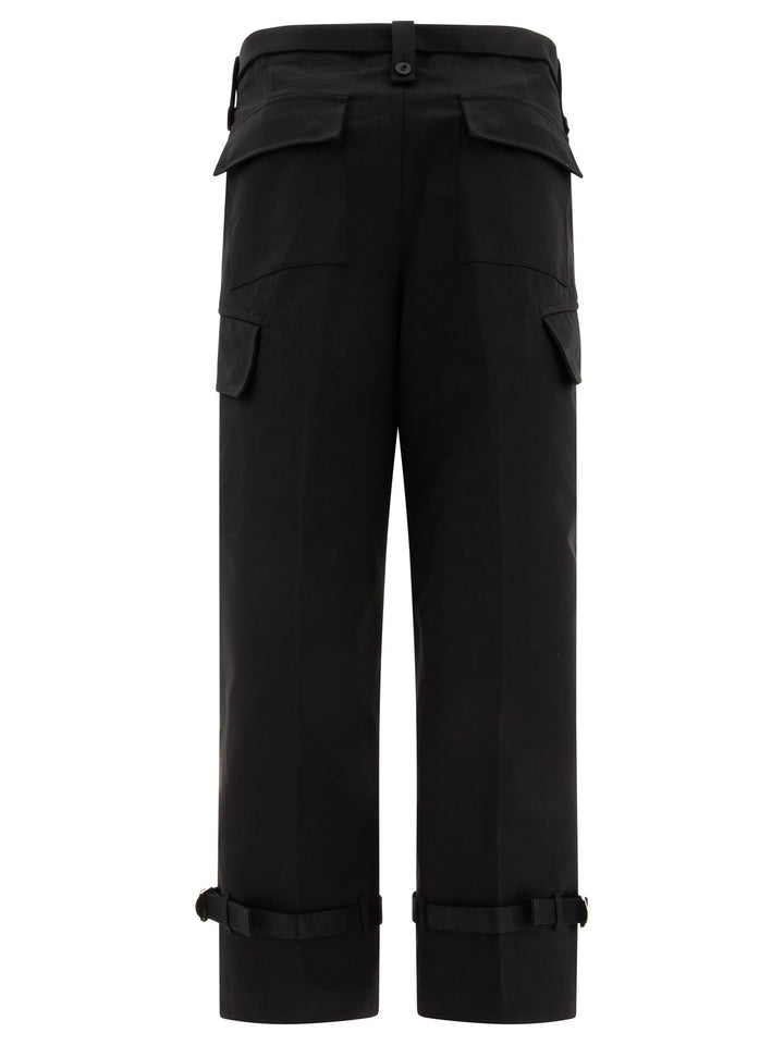 Sacai Belted Trousers - Black | 40648774cdf4a5c58d74b80716f7ff31403b3978