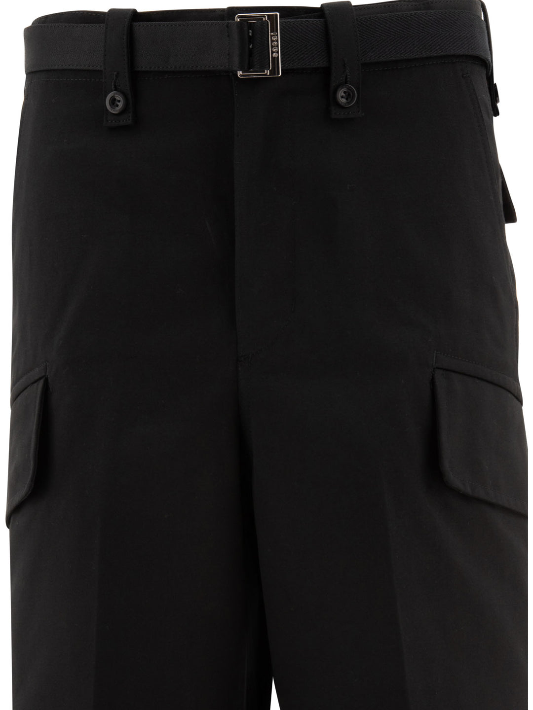 Sacai Belted Trousers - Black | 8ed02dd99952657db207a8252bc1a942b33620b5