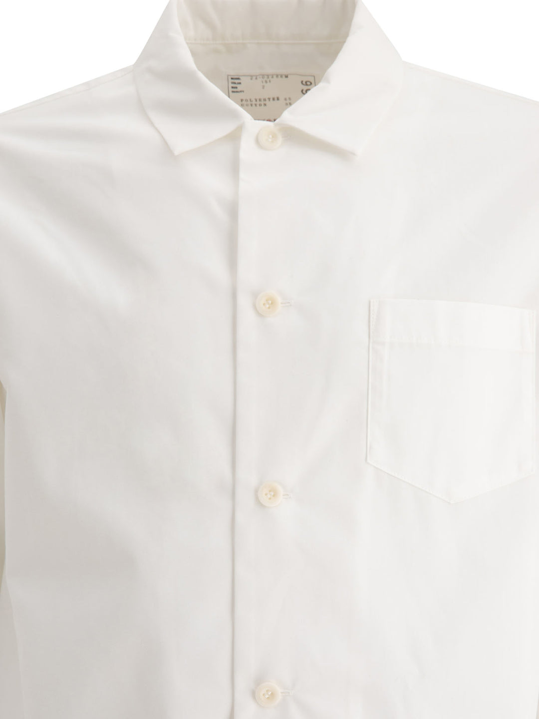 Sacai Shirt With Pocket Shirts - White | 172da6eefd45817407ee5ed16b7a011a306e1b39