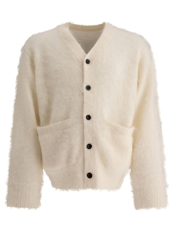 Sacai Gonz Mohair Knit Knitwear - White | 9695b1f7bd3bb41baa44f6f58d9742f016c8f9ae