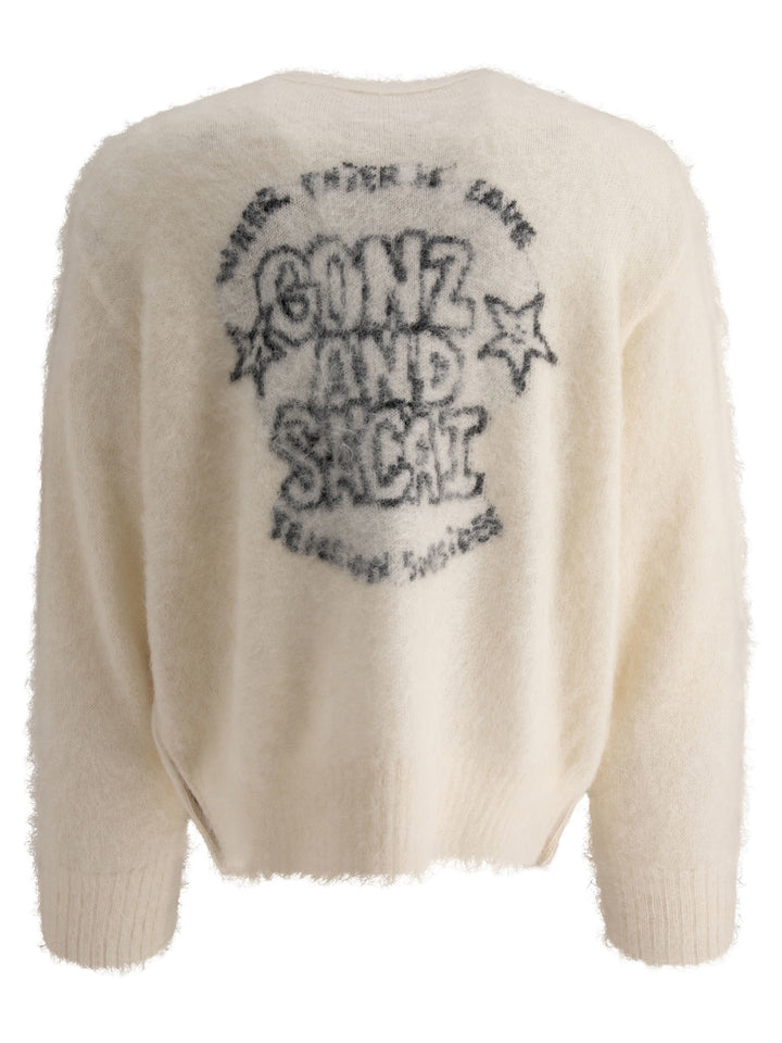 Sacai Gonz Mohair Knit Knitwear - White | 184aded3d1e58d325ffac5785706077a7b57329d