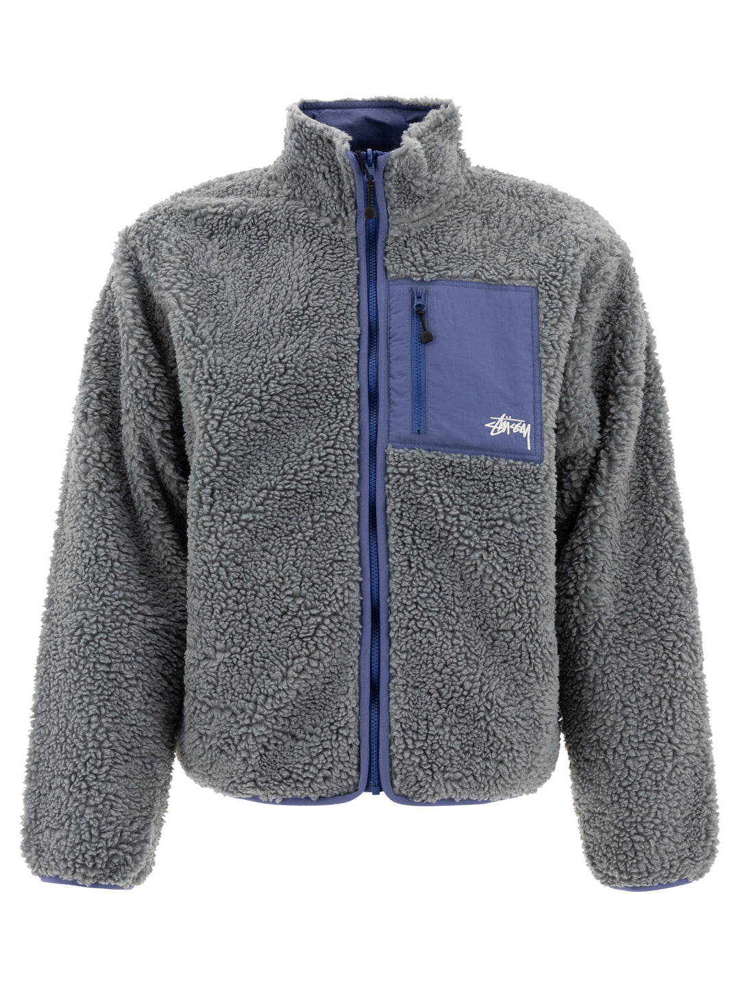StüSsy Sherpa Jackets and Coats - Blue | f240c3a44d93c9ccf336d1bcb5e29bb069b6a11a