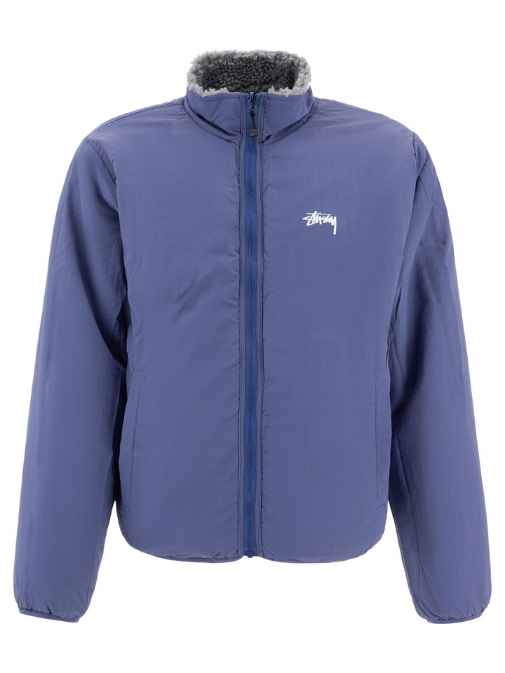 StüSsy Sherpa Jackets and Coats - Blue | 13ec27b7a7f6cd76e37ab226c14d43ab5b871f6e