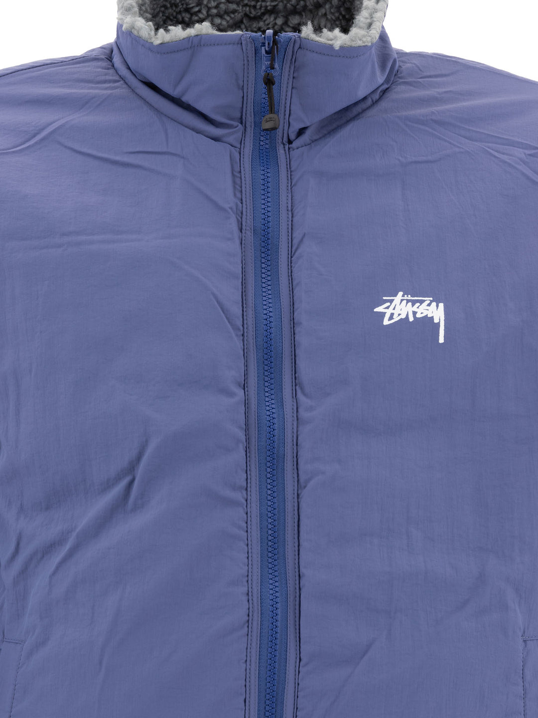 StüSsy Sherpa Jackets and Coats - Blue | 6b0d0597e1b47f6981bb18389cef9f8e958cb443