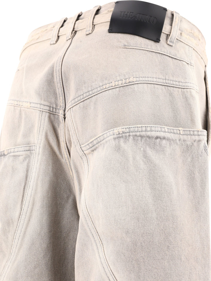 The Attico Wide Leg Jeans - Grey | b08c471c49d1de05c3e87da6410b63dc1bc67a65