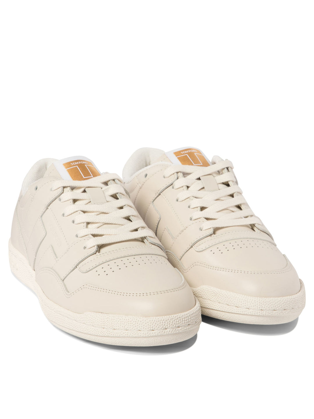 Tom Ford Smooth Leather Sneakers Sneakers & Slip-On - Beige | 208897b6b275f3fe2e5e54a419c4de023d52c53f