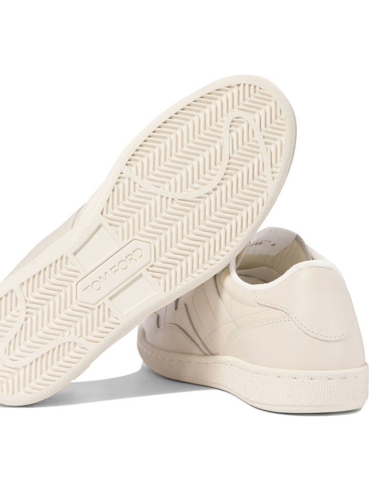 Tom Ford Smooth Leather Sneakers Sneakers & Slip-On - Beige | 7a20b83aa9f4b97d4390cf79709f585c83a5d55d