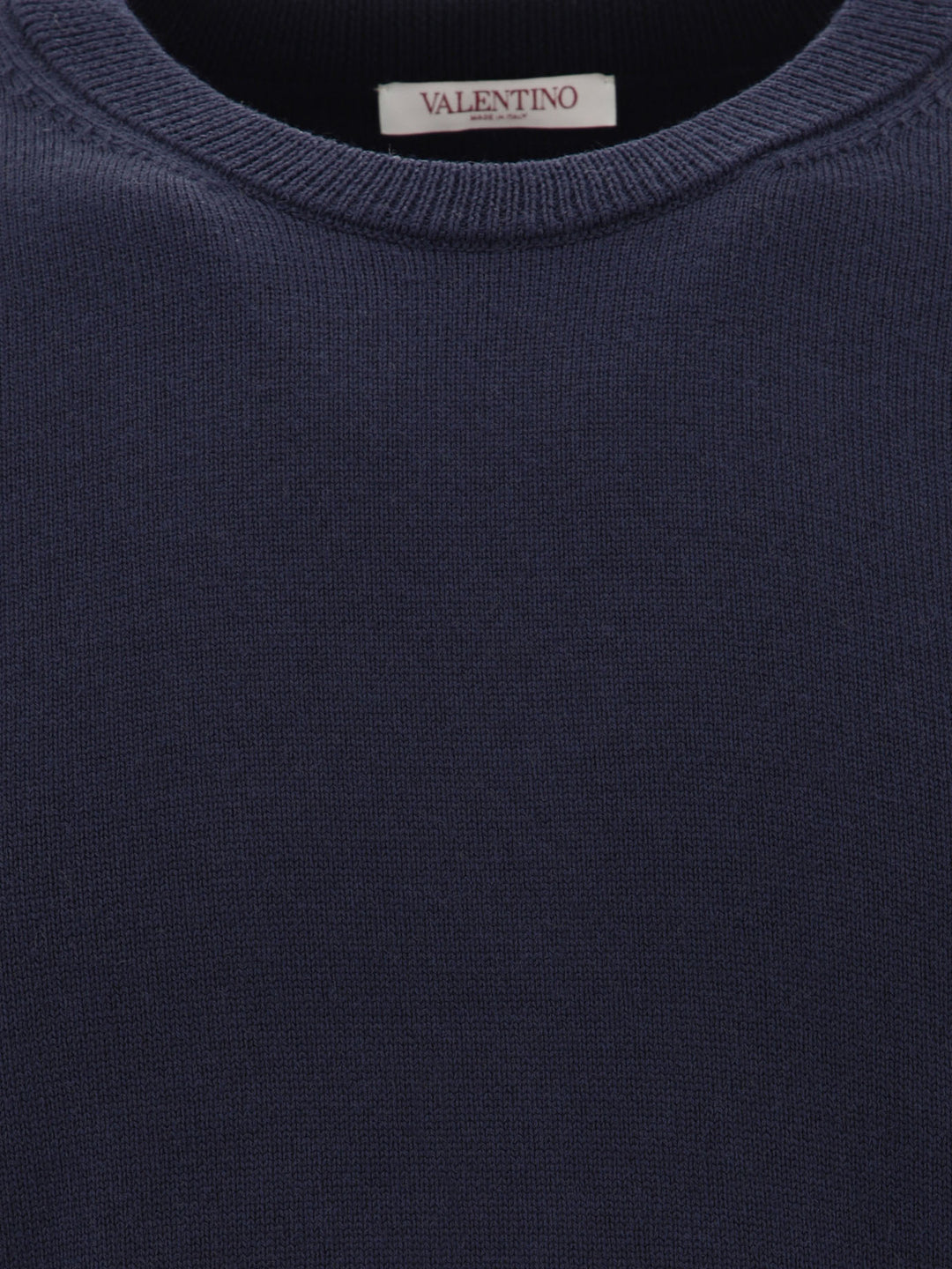 Valentino Sweater With Rubberised V Detail Knitwear - Blue | 47cd54cdee1083fe71c391194bb1cbed1b4f9d5f