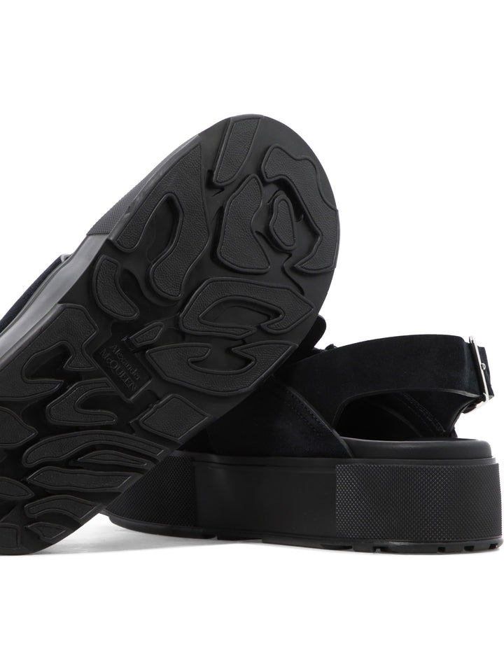 Alexander Mcqueen Mount Slick Sandals - Black | bb2eec54067aea6afbfc765a632c8c6760d2bd62