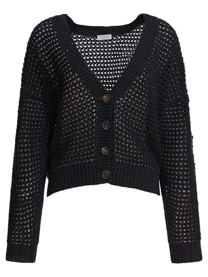 Brunello Cucinelli Cotton Cardigan Knitwear - Black | e138f3c860074d0a297042f4184022d9763d6a53