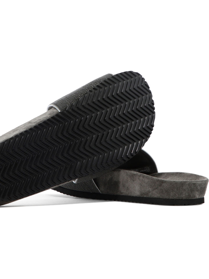 Brunello Cucinelli Precious Sandals - Grey | 88b0ae9fd9146aab8764814474d01d4a440e69ce