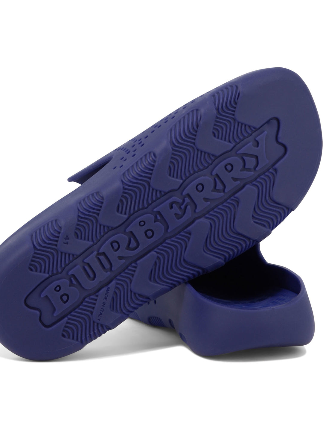 Burberry Rubber Slipper With Logo Loafers & Slippers - Blue | 2d5ebd6c1605099dda7d5e00caba1d66c7993f09