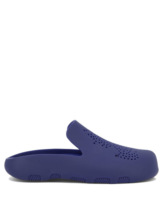 Rubber Slipper With Logo Loafers & Slippers Blue
