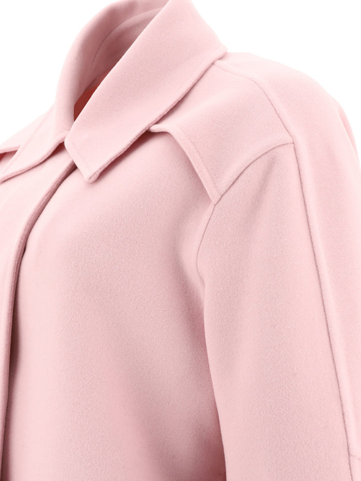 Jil Sander Viscose Overshirt Jacket Jackets and Coats - Pink | 356cd165f1fbddc74f425488f1c922d21c2269ca
