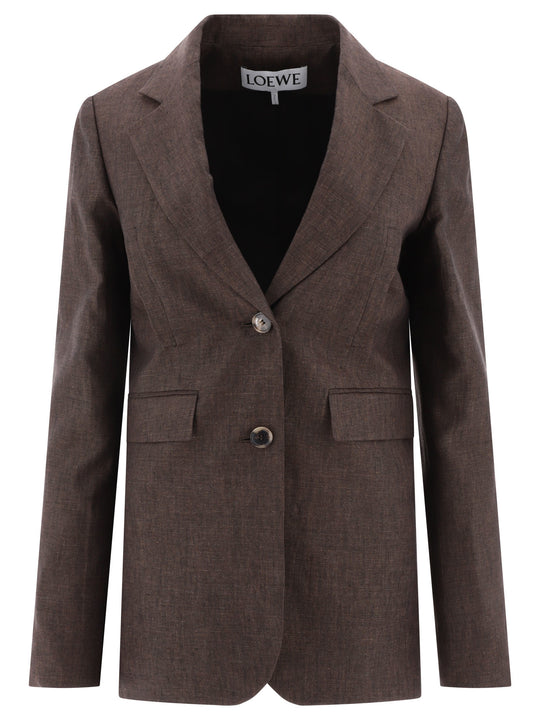 Linen Blazer Jackets And Coats Brown
