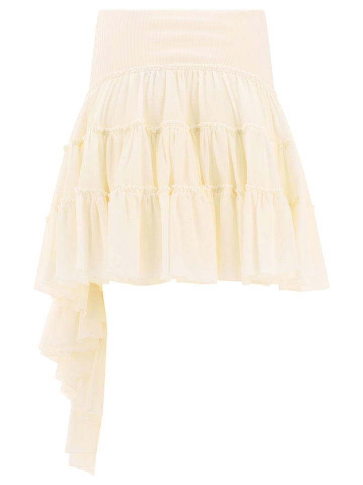 Loewe Ruffled Skirt Skirts - White | 1a8fd622546df607516dceae20f97a6e46d0e107