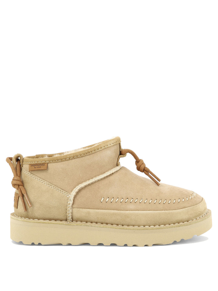 Ugg Classic Ultra Mini Crafted Regenerate Ankle Boots - Beige | c8ad36499c82b77d967dcd4f8e557d5cb6c65f74