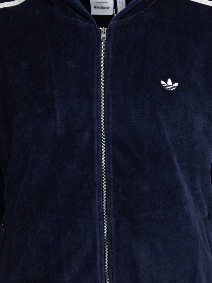 Adidas Originals Wales Bonner Velour Sweatshirts - Blue | a220de5f106874cb0b5dd4f309afb851c12cc439