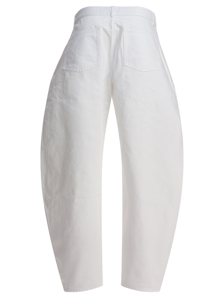 AlaïA Low Waist Rounded Jeans - White | 478d8d31a8b897d582d2046edfb74344a8390b3e