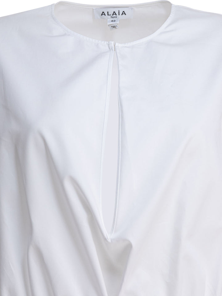 AlaïA Cotton Poplin Dress Dresses - White | 813d98d80ba5c2694a174f04c76432e997a6102b