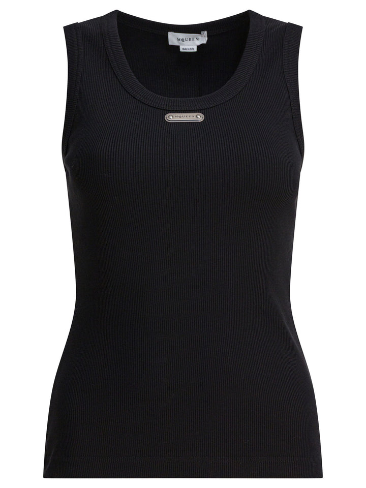 Alexander Mcqueen Cut & Sew Top Tops - Black | 0f66797444631cd1f6b7e8db9e07f5accbfbe7a7