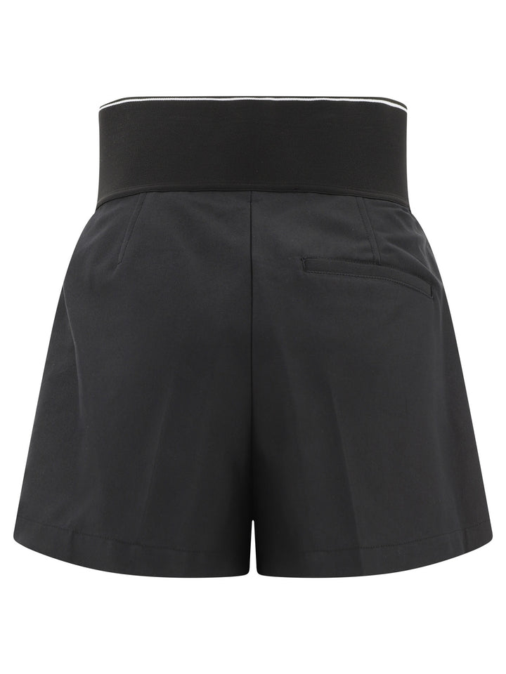 Alexander Wang Safari Short With Exposed Zipper And Logo Elastic Shorts - Black | b2e31faa2b33b0aad11c0a1d371596ac62c48c0e