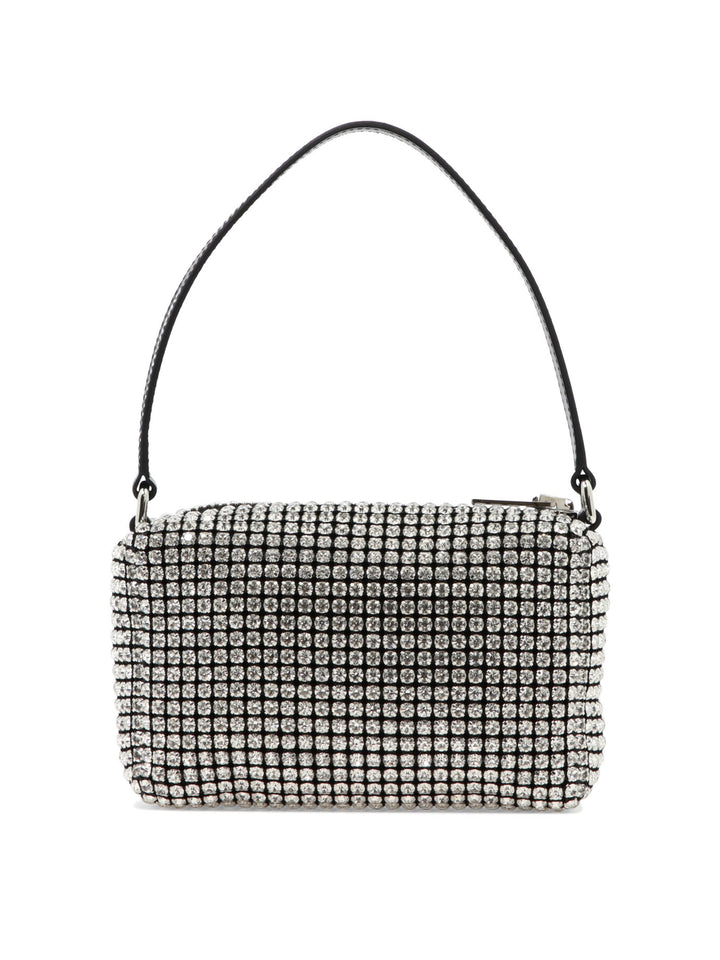 Alexander Wang Heiress Medium Pouch Shoulder Bags - Silver | cc86d5faabb2d1c229b6015549e98fad47961323