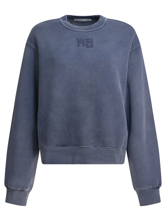 Cotton Sweatshirt With Logo Sweatshirts Blue
