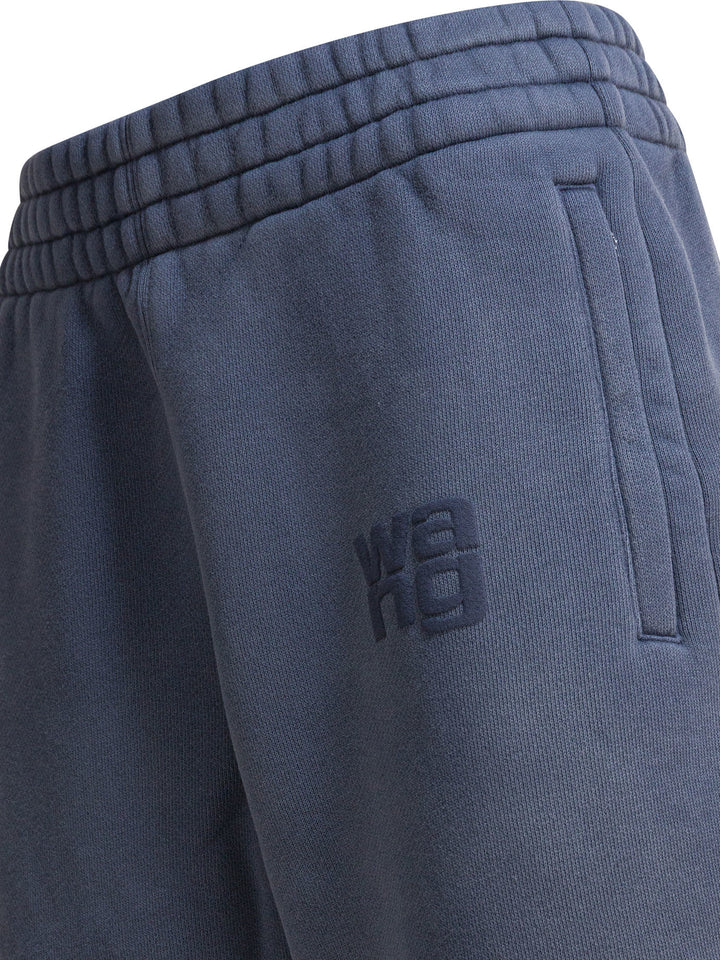Alexander Wang Essential Terry Classic Sweatpant Puff Paint Logo Trousers - Blue | cf7ba3c0fc91d9e80b6b22d136cfea4e6826ec1d