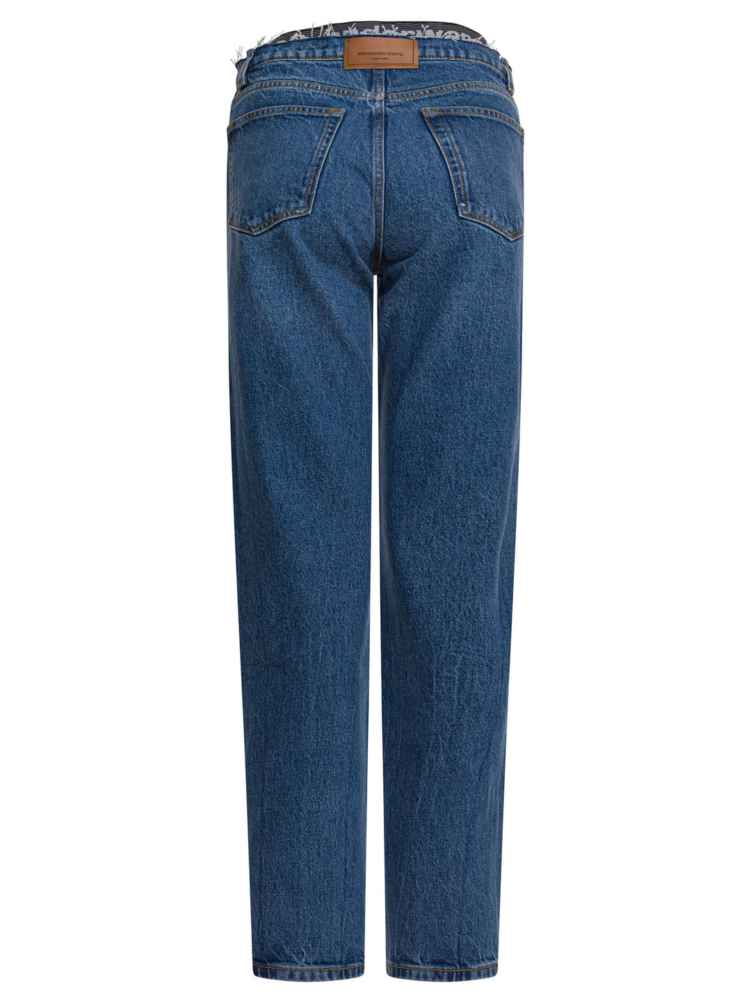 Alexander Wang Pre-Styled Ez Jean W/ Sporty Undie Jeans - Blue | 1f2f89d9a01b198abd5672e329a00236d87aa46b