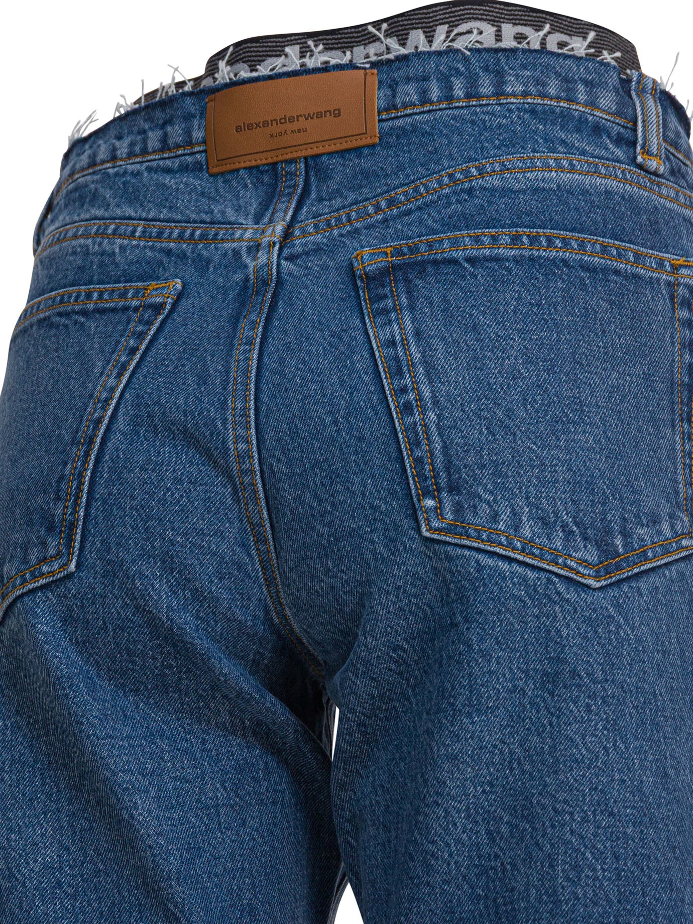 Alexander Wang Pre-Styled Ez Jean W/ Sporty Undie Jeans Blue Alexander Wang Pre-Styled Ez Jean W/ Sporty Undie Jeans Blue