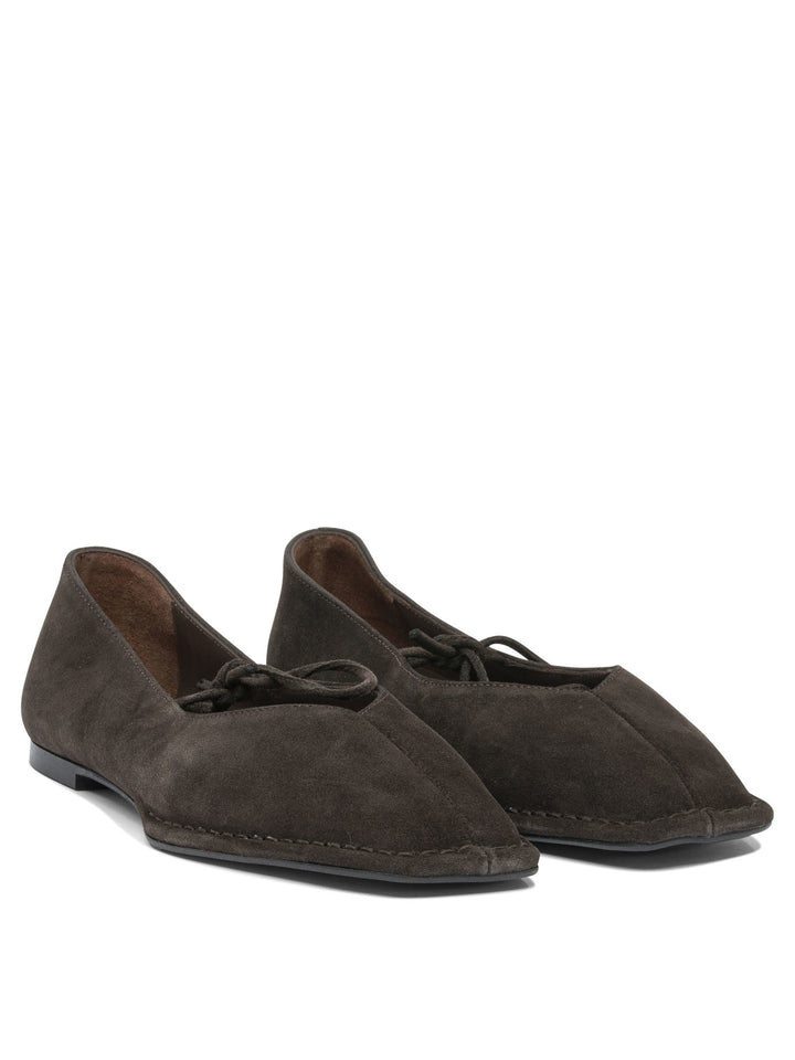Alohas Sway Suede Coffee Brown Leather Ballet Flats Ballerinas - Brown | 6404fad3656944cf35bb535c5df51cb5cd9b19b8