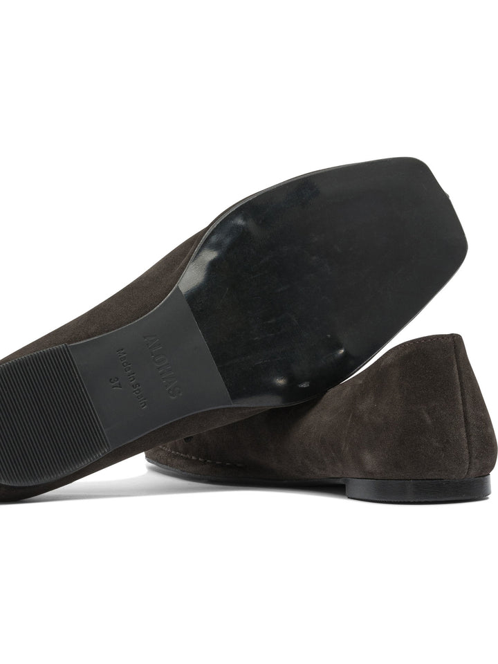 Alohas Sway Suede Coffee Brown Leather Ballet Flats Ballerinas - Brown | 1bfc9a46b8bb53b23d57389d9930e7b92a336a06