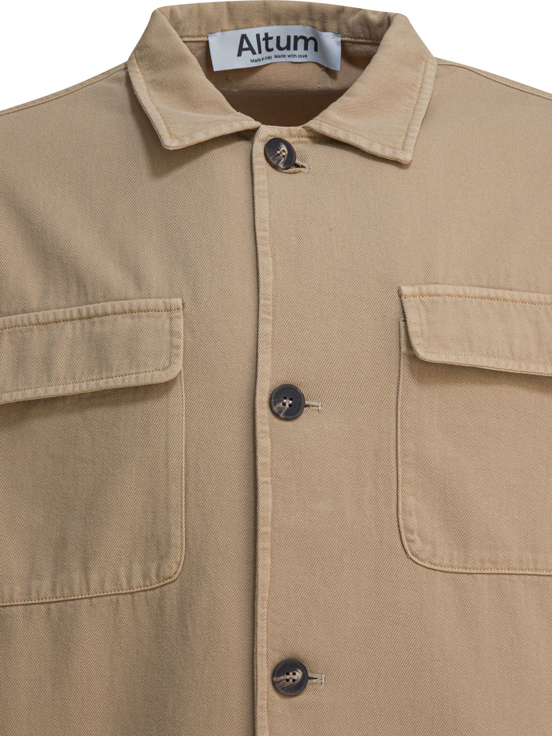 Altum Cotton Overshirt Jacket Jackets and Coats - Beige | 411318816075e0003484b58178281d352cdf2c9f