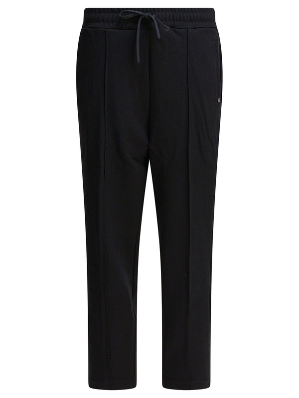 Pants With Elasticized Waist Trousers Black