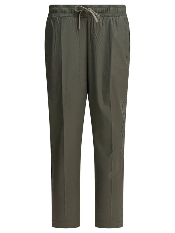 Pants With Elastic Waistband Trousers Green