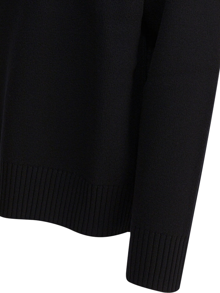 Ami Paris Ami De Coeur Knitwear - Black | bcc23247cd5ecafb12167fbd6d07a000c69cc116