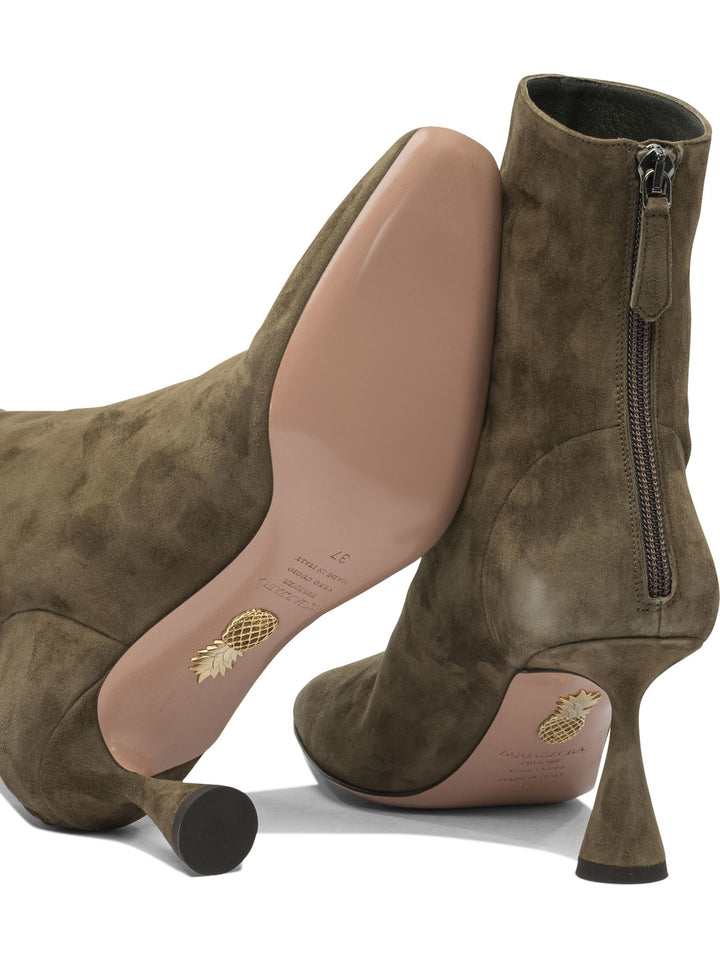 Aquazzura Amore 75mm Ankle Boots - Green | a4258cc271e5034eaacbe122bde49ee7f6f9f1f3