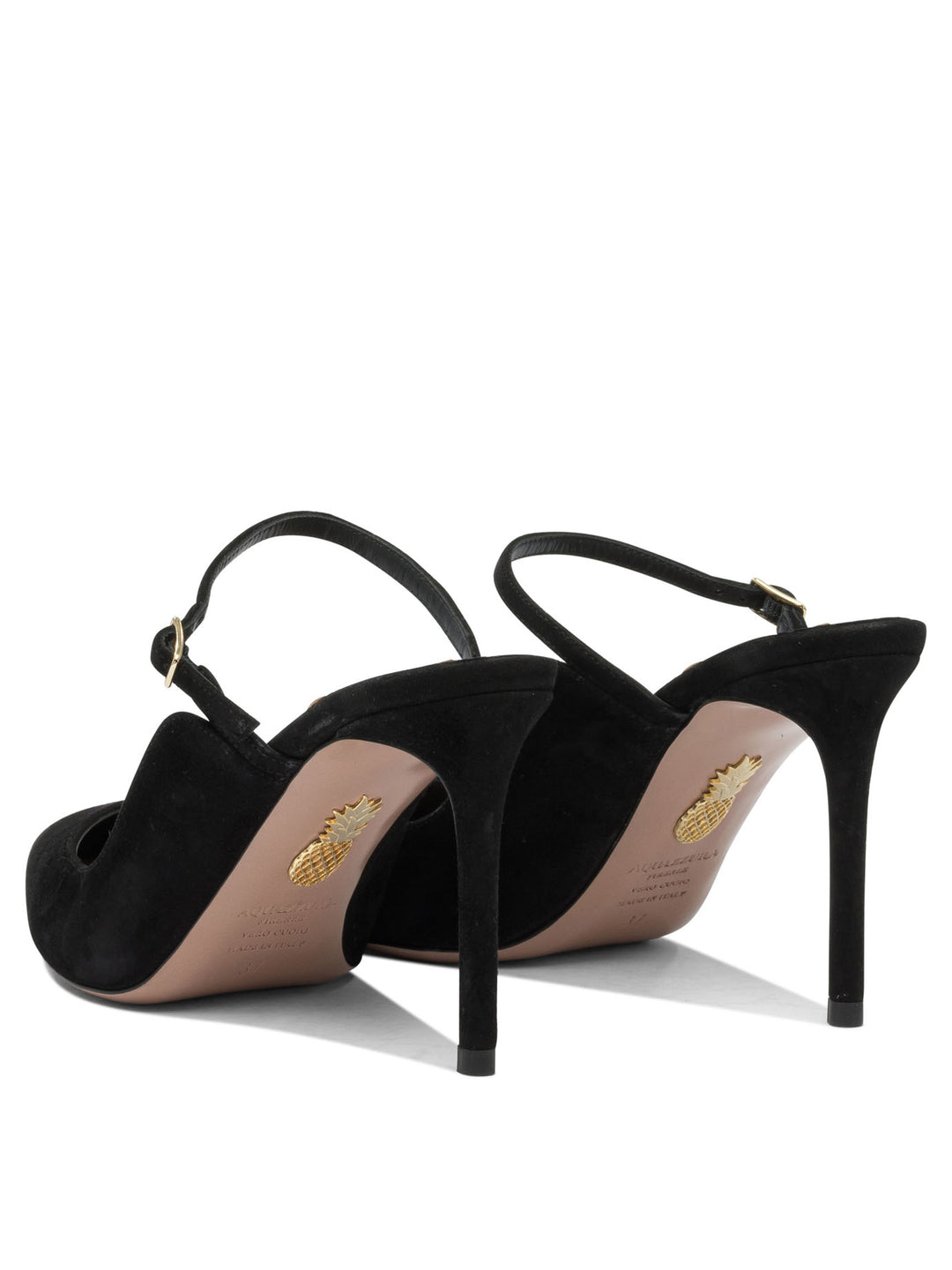 Aquazzura Mary Jane Mule With Heel 80mm Heeled shoes - Black | 012bead4b02d6b72f4c23bc54d31bef73c568d67