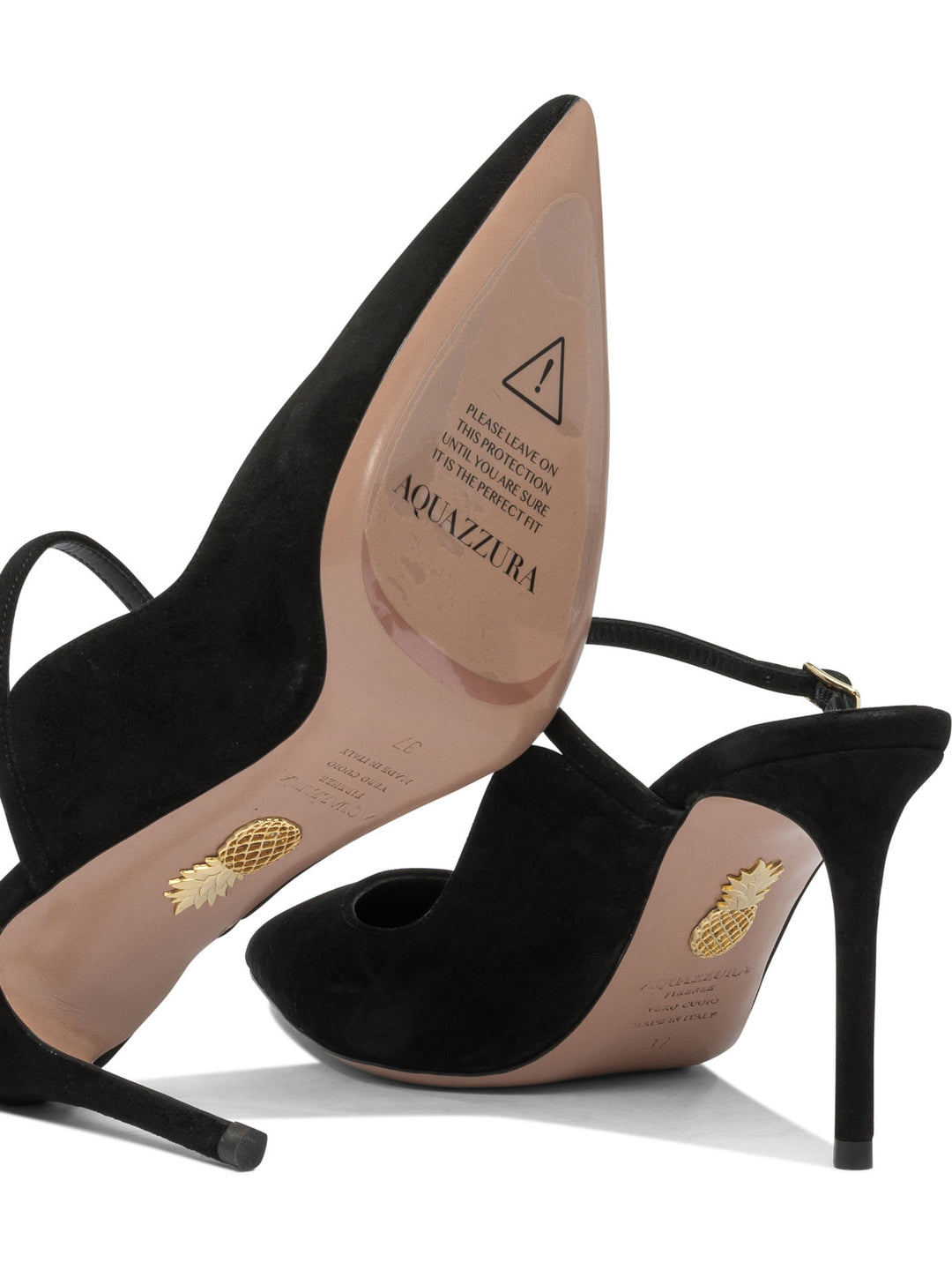 Aquazzura Mary Jane Mule With Heel 80mm Heeled shoes - Black | a248927f160d881e02bbbaf5d54cc90dfa79d757